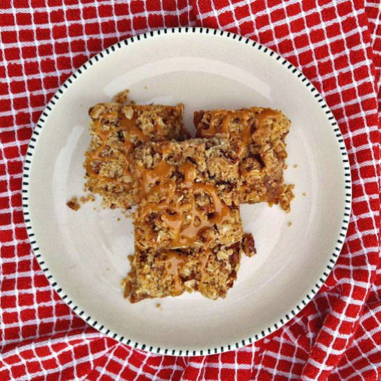 Caramel Apple Oatmeal Bars - Recipe photo by thegardeningcook