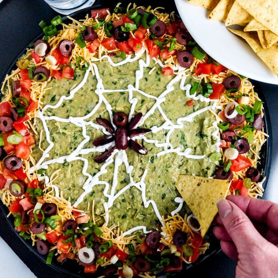 Halloween Spider Web Dip - Recipe photo by On The Go Bites