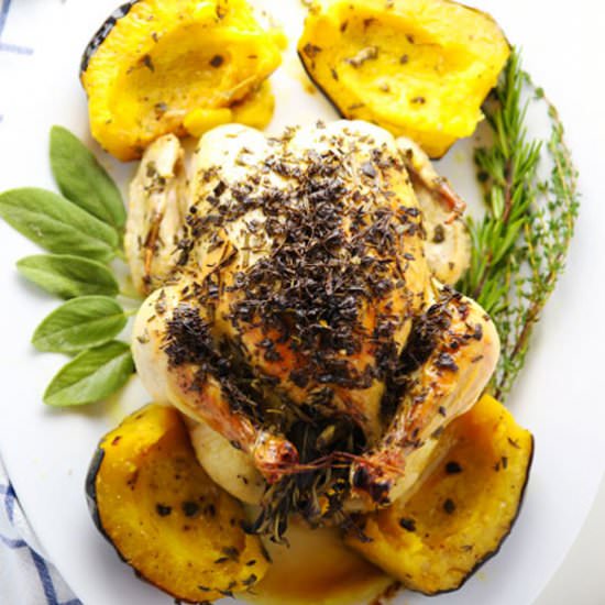 Lemon Herb Roasted Chicken - Recipe photo by Tastefulventure