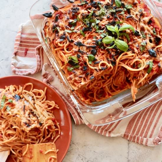 Creamy & Cheesy Pasta Bake (Vegan) - Recipe photo by foodgalleygab