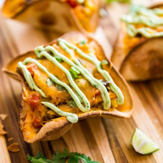Cheesy Chicken Taco Bowls - Recipe photo by Thelifejolie