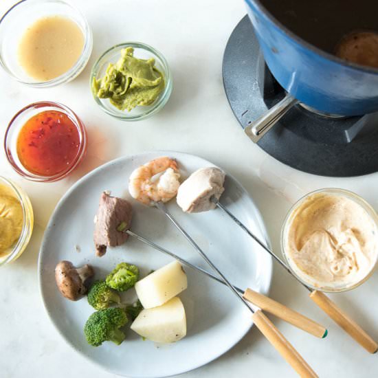 Mushroom Chicken Broth Fondue - Recipe photo by thrivingonpaleo