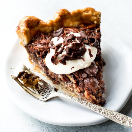 Dark Chocolate Pecan Pie - Recipe photo by sallysbakingaddiction