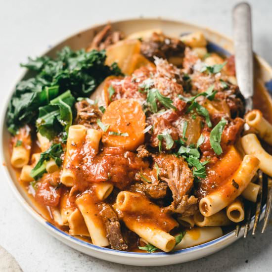 Slow Cooker Beef Ragu Meal Prep - Recipe photo by mealpreponfleek
