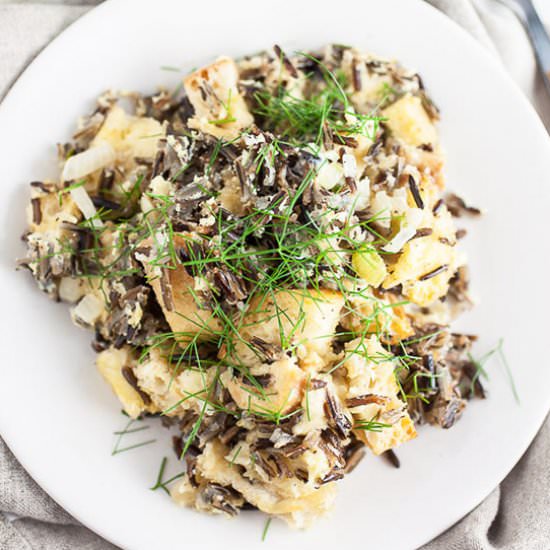 Wild Rice and Fennel Stuffing - Recipe photo by therusticfoodie
