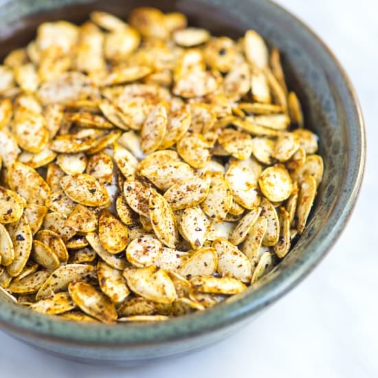 Easy Roasted Pumpkin Seeds - Recipe photo by inspiredtaste