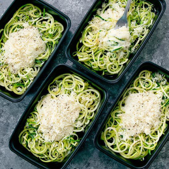 Zucchini Noodle Alfredo - Recipe photo by kirbie
