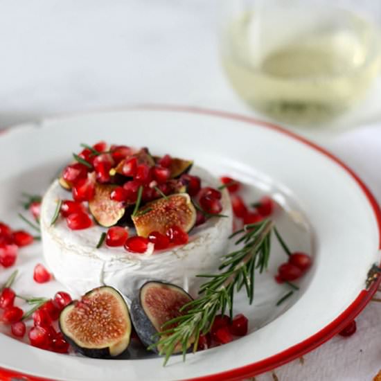 Baked Brie with Fig & Pomegranate - Recipe photo by The Home Cooks Kitchen
