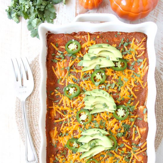 Pumpkin Enchiladas - Recipe photo by Whitney Bond