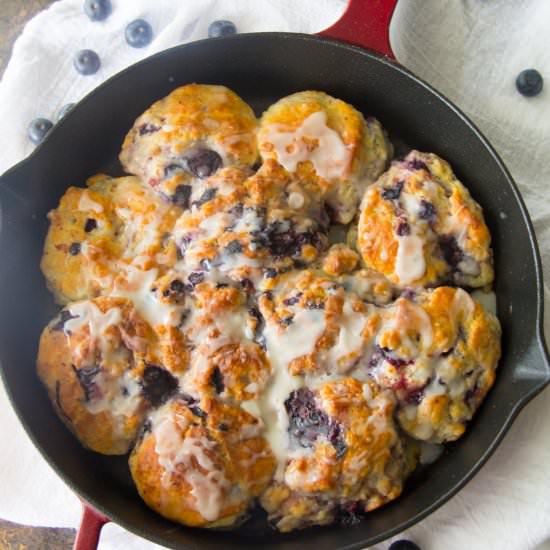 Glazed Blueberry Biscuits - Recipe photo by saygraceblog