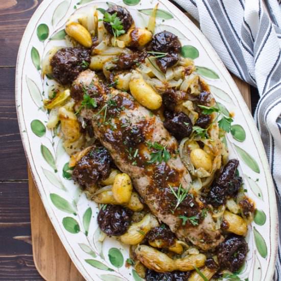 Roast Pork with Port Mustard Sauce - Recipe photo by garlic and zest