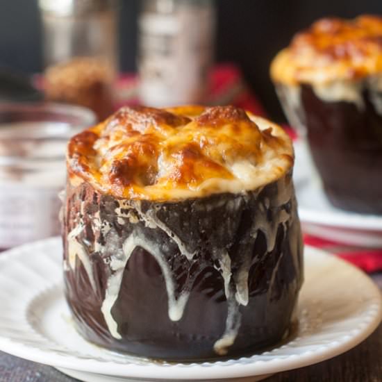 Sausage Stuffed Eggplant Bowls - Recipe photo by MyLifeCookbook