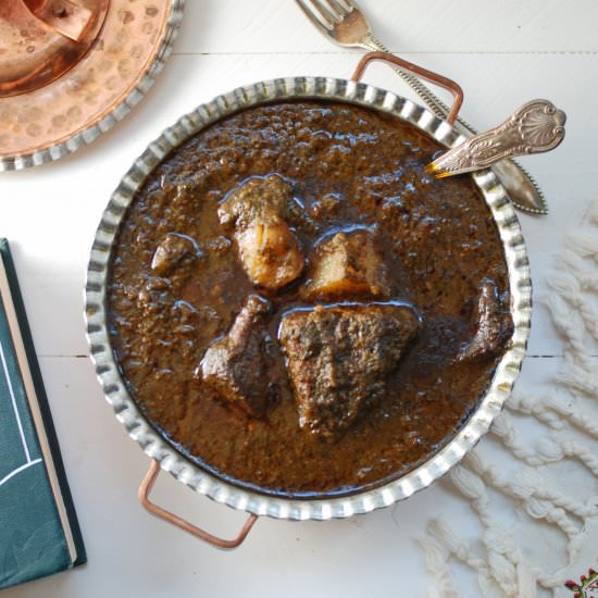 Indian Beef Saag - Recipe photo by theunmanlychef