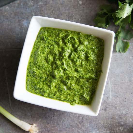 Green Onion Cilantro Sauce - Recipe photo by herheartandtable