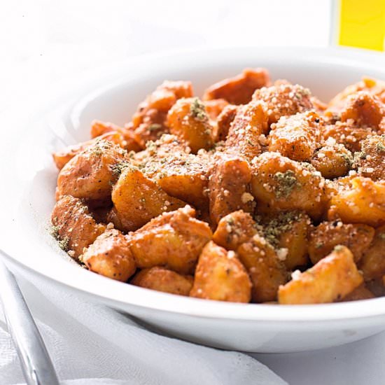Sweet Potato Gnocchi in Cream Sauce - Recipe photo by trufflesandtrends