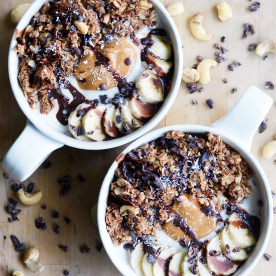 Mocha Protein Power Granola Parfait - Recipe photo by The Colorful Kitchen