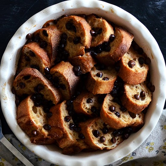 Choc Chip French Toast Casserole - Recipe photo by thehungryherbivores