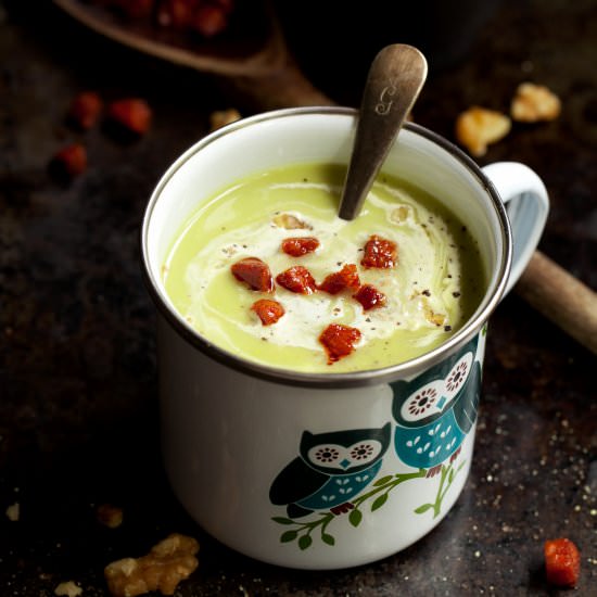 Celeriac Spinach & Blue Cheese Soup - Recipe photo by littlesugarsnaps