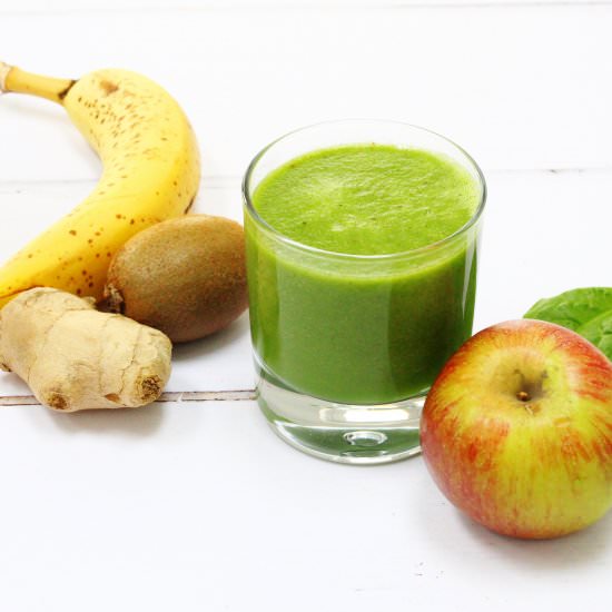 Fruity Green Ginger Smoothie - Recipe photo by Searchingforspice