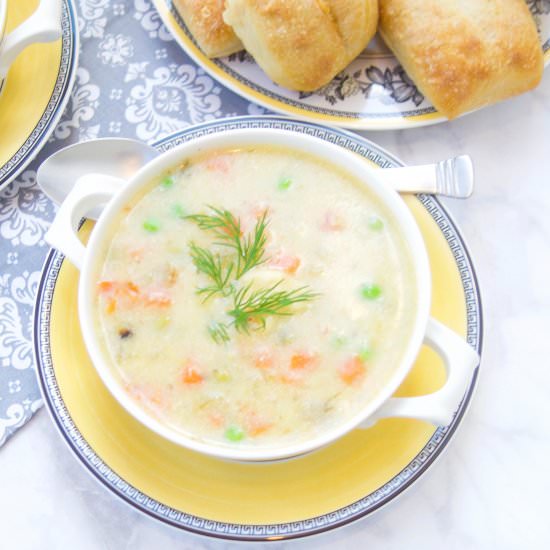 Homemade Potato Dumpling Soup - Recipe photo by tiffanybendayan