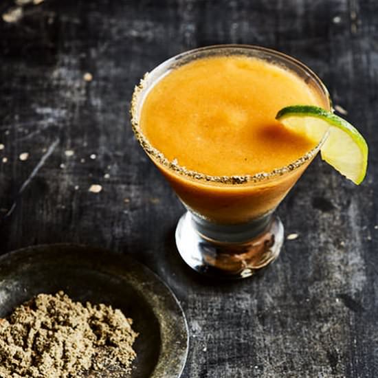 Frozen Persimmon Margarita - Recipe photo by MotherEarthNewsAndFriends