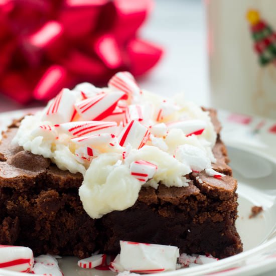 Peppermint Brownies - Recipe photo by No Plate Like Home