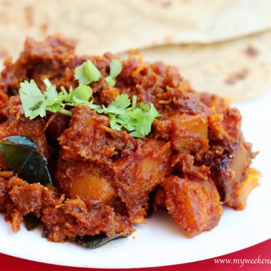 Indian Pumpkin Fry/ Kaddu ki Sabzi - Recipe photo by MyWeekendKitchen