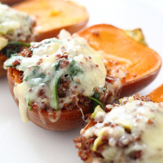 Apple & Quinoa Stuffed Squash - Recipe photo by FromScratchFast