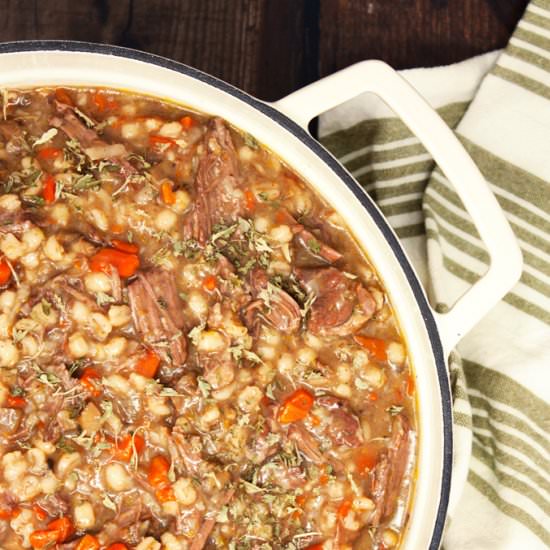 Beef Barley Soup - Recipe photo by 2Teaspoons