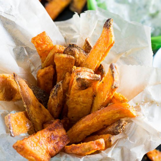 Sweet Potato Fries with Dill Dip - Recipe photo by loveinmyoven