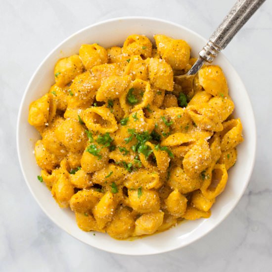 Vegan Pumpkin Mac & Cheese - Recipe photo by kalememaybe