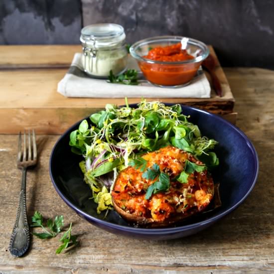 Pizza Jacket Potatoes - Recipe photo by TheCookandHim