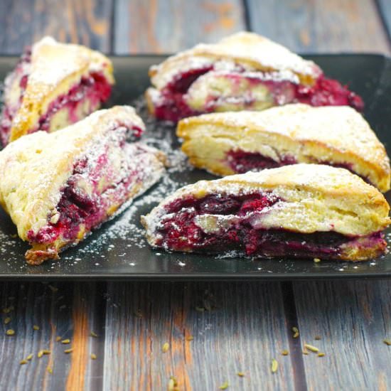 Raspberry Lemon Scones - Recipe photo by Food Meanderings