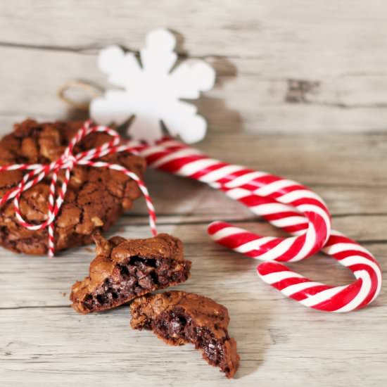 Chewy chocolate & coffee cookies. - Recipe photo by La Mora Romagnola
