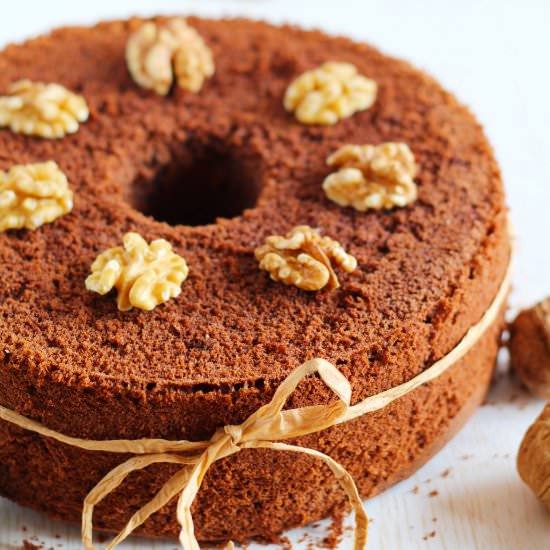 Chiffon cake chocolate & stout. - Recipe photo by La Mora Romagnola