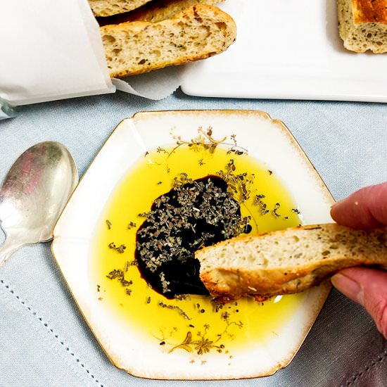 Garlic Dipping Oil For Focaccia - Recipe photo by On The Go Bites