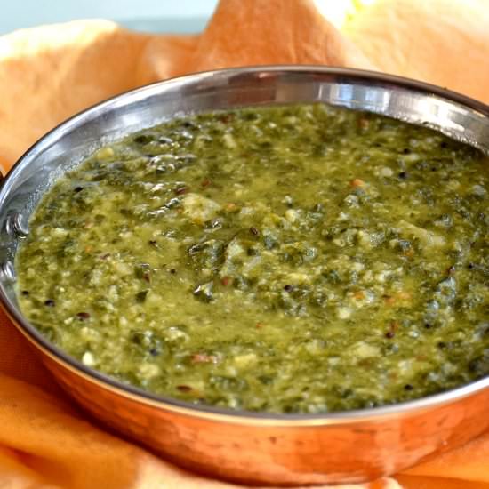 Spinach & Coconut Dal (Keeraikootu) - Recipe photo by cookingwithpree