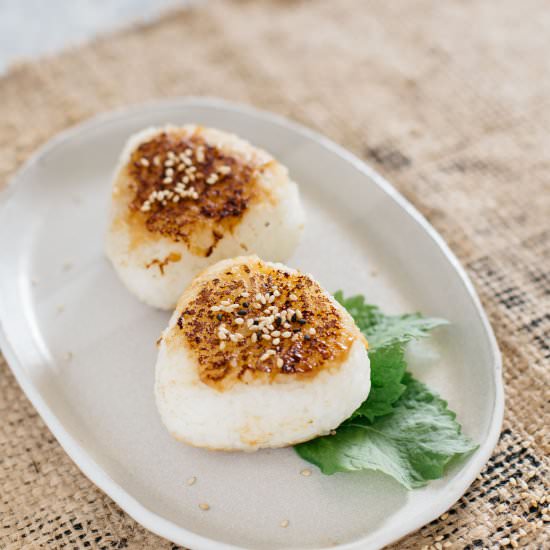 Miso Butter Yaki Onigiri - Recipe photo by Chopstick Chronicles