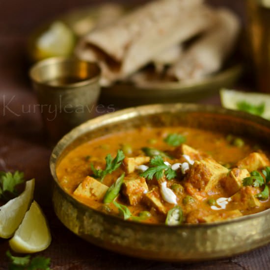 Paneer Matar Masala - Recipe photo by Kurryleaves