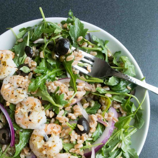Farro and Arugula Salad - Recipe photo by myutensilcrock