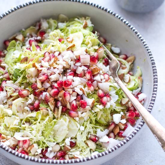 SHAVED BRUSSEL SPROUTS SALAD - Recipe photo by lslfunblog