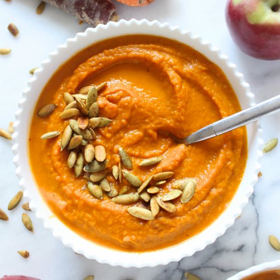 Roasted Carrot Apple Soup - Recipe photo by CitNutritionally