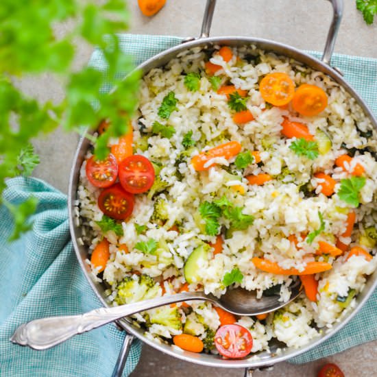 Rice with vegetables - Recipe photo by Anyzkowo