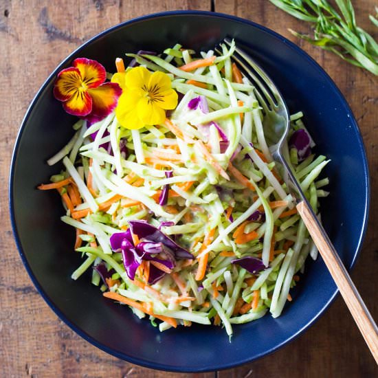 The Best Broccoli Slaw Dressing - Recipe photo by GreenHealthyCooking