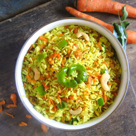 Carrot Rice - Recipe photo by madhuriscuisine