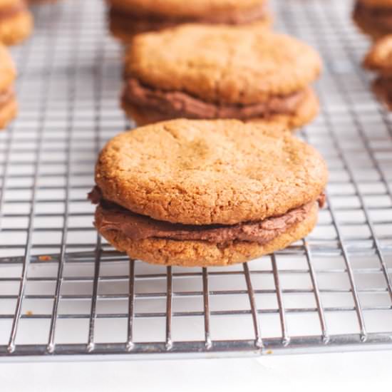 Almond Butter Cookie Sandwiches - Recipe photo by TheCraveableKitchen
