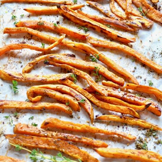 Sweet Potato Za’atar Fries - Recipe photo by measuringcupsoptional