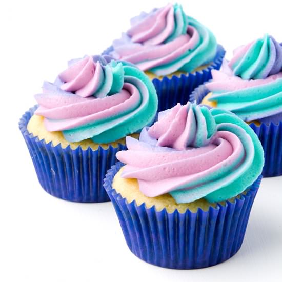 Cotton Candy Cupcakes - Recipe photo by Sweetest Menu
