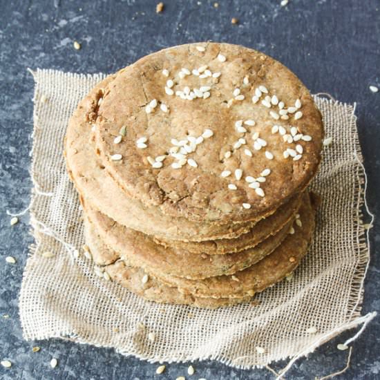 Crispy Rye Crackers - Recipe photo by The Desserted Girl