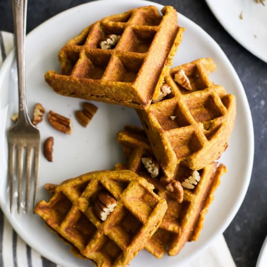 Pumpkin Waffles - Recipe photo by joyfulhealthyeats